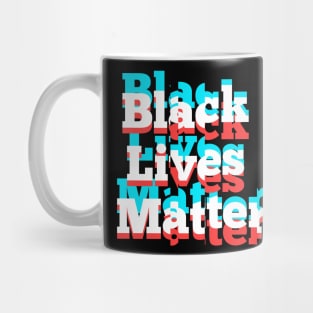 Black lives matter glitch effect Mug